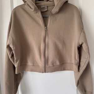 SKIMS Outdoor Cropped Zip-Up Hoodie Jacket | XL